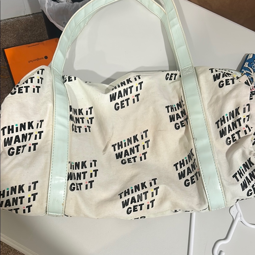 Think It Want It Get It White Tote Bag